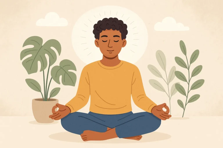 Person practicing mindfulness meditation for mental wellness