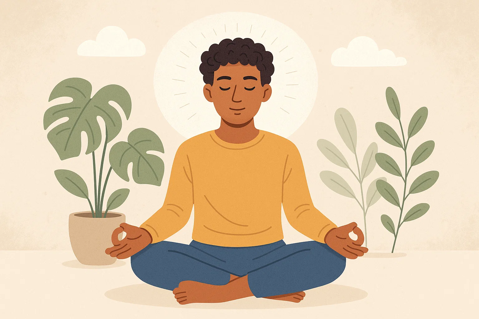 Person practicing mindfulness meditation for mental wellness