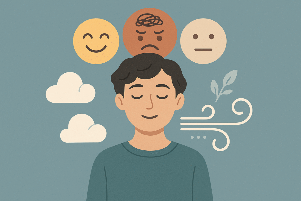 AI interpreting emotional states through breathing pattern recognition.