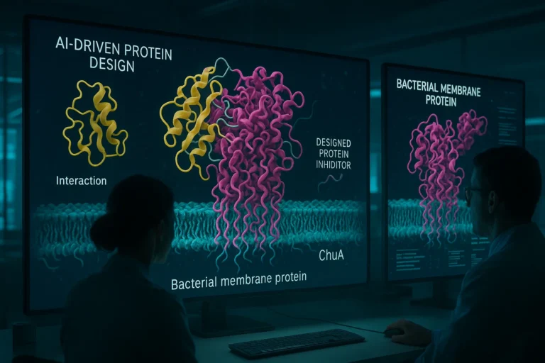 To highlight the innovative use of AI and structural biology in designing proteins to block bacterial nutrient uptake.