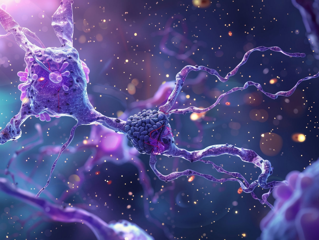 image of calcium overload damaging mitochondria inside dopamine neurons
