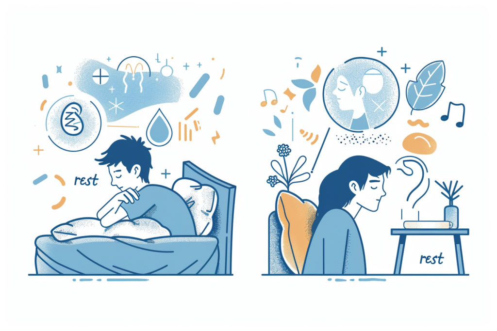 minimalist behavioral illustration on a clean white background.