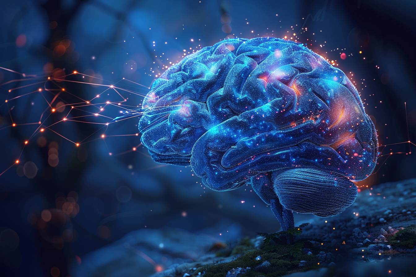 Illustration showing how finasteride affects the brain’s neurosteroid pathways, reducing mood-regulating chemicals and contributing to depression and anxiety.