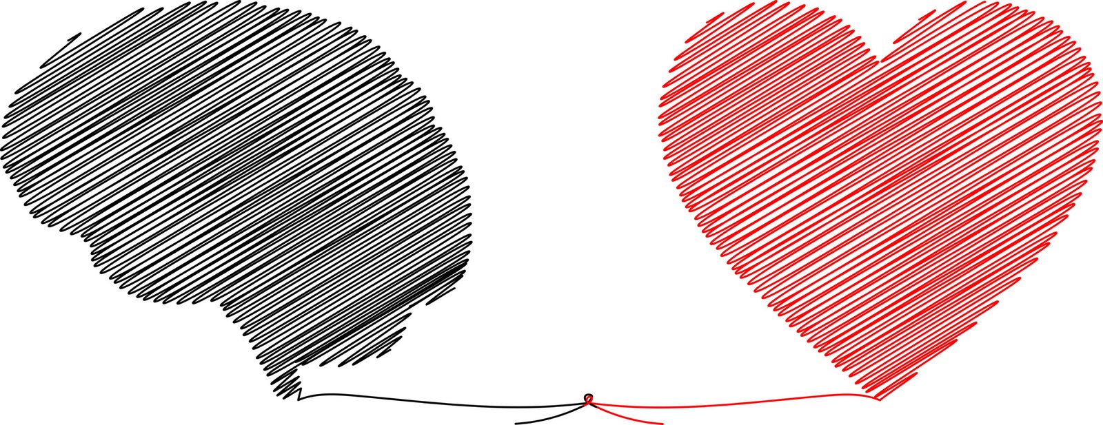 Brain and Heart Drawing.