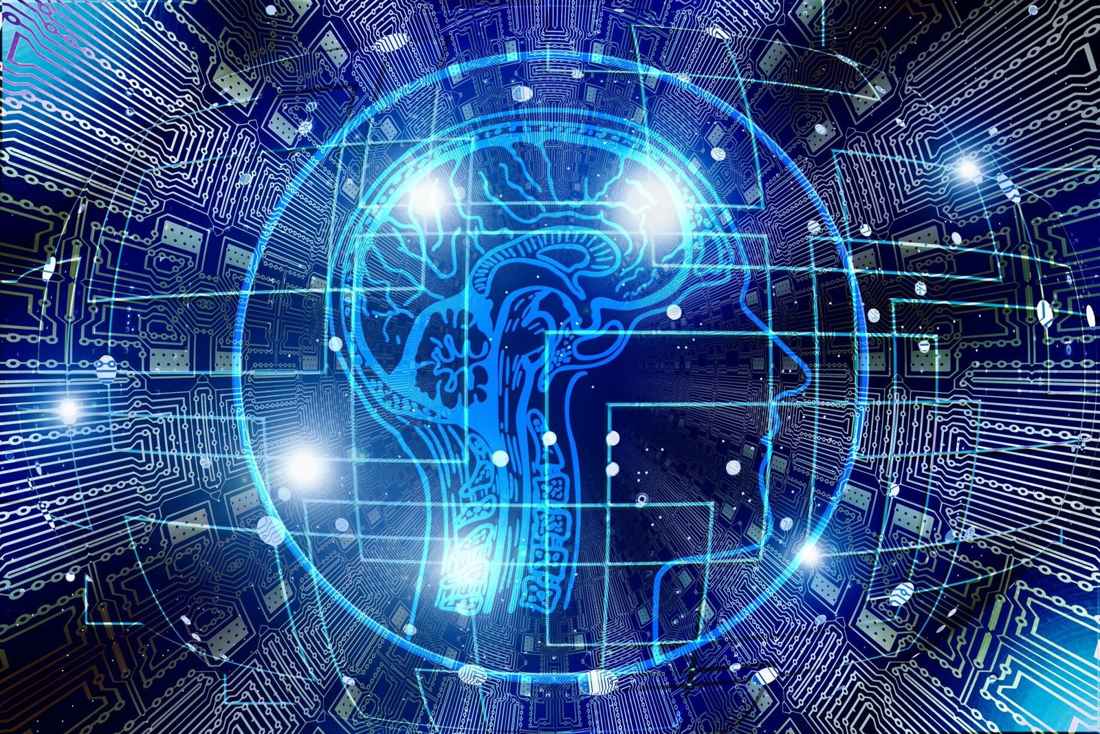 Artificial Intelligence, Brain, illustration.