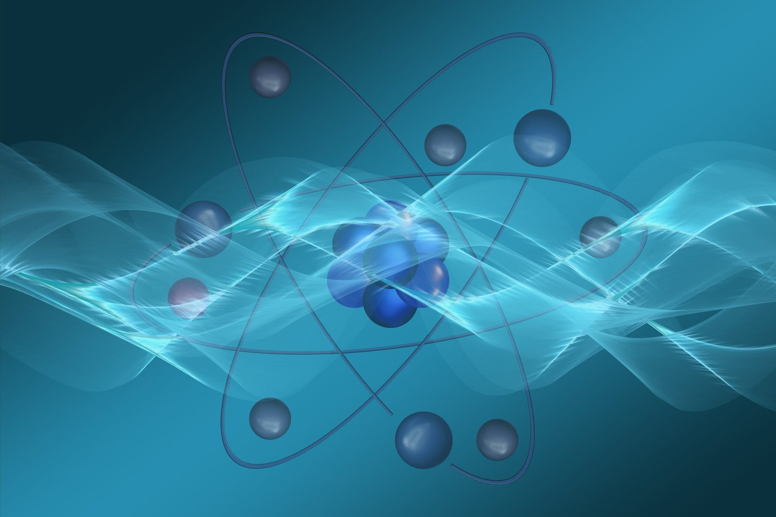 Physics, Quantum Physics, Particles illustration.