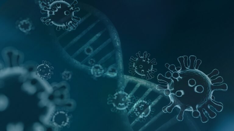 RNA, Virus, Variant, Mutation illustration.